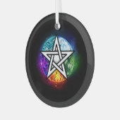 Wasserpentagramm Ornament Aus Glas (Vorderseite links)