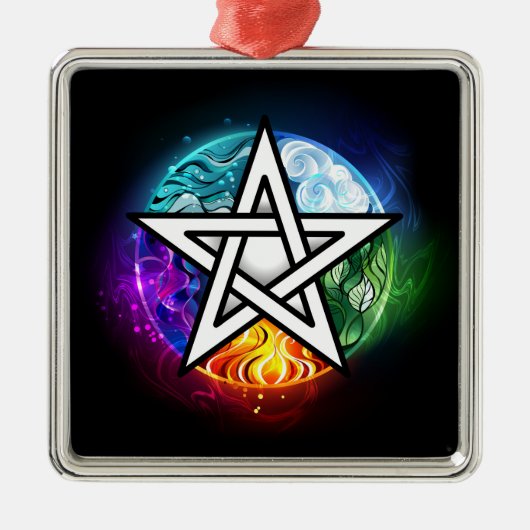 Wasserpentagramm Ornament Aus Metall (Vorne)