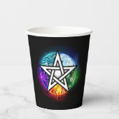 Wasserpentagramm Pappbecher (Vorderseite)