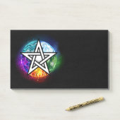 Wasserpentagramm Post-it Klebezettel (Auf Schreibtisch)