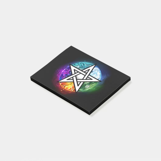 Wasserpentagramm Post-it Klebezettel (angewinkelt)