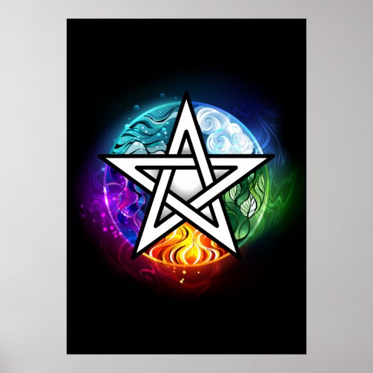 Wasserpentagramm Poster (Vorne)