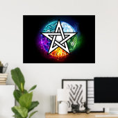 Wasserpentagramm Poster (Heimbüro)