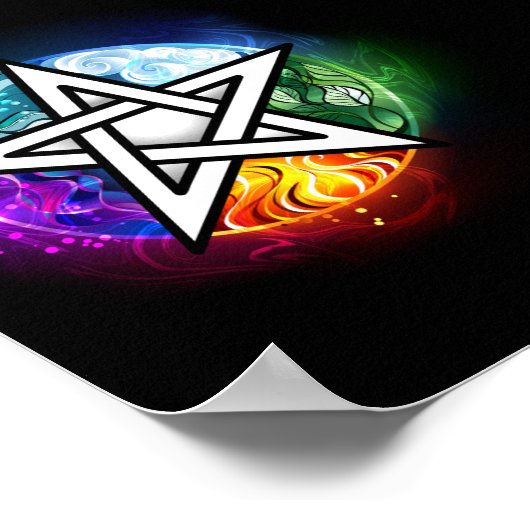 Wasserpentagramm Poster (Ecke)