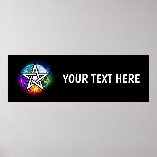 Wasserpentagramm Poster (Vorne)