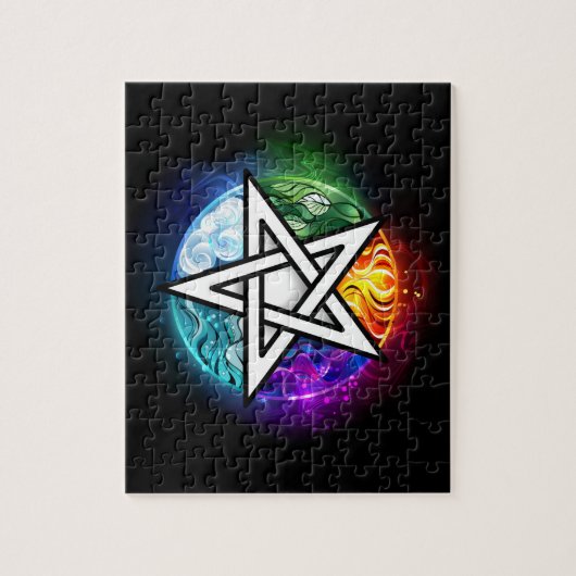 Wasserpentagramm Puzzle (Vertikal)