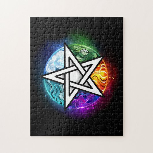 Wasserpentagramm Puzzle (Vertikal)