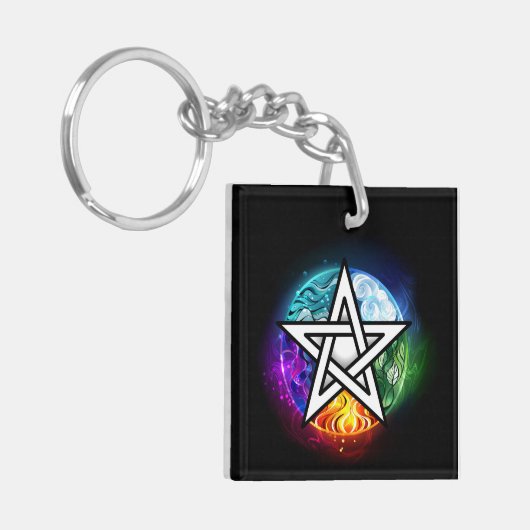 Wasserpentagramm Schlüsselanhänger (Vorderseite links)