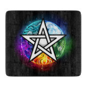 Wasserpentagramm Schneidebrett (Vorderseite)