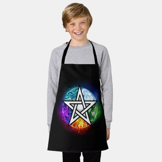 Wasserpentagramm Schürze (Getragen)