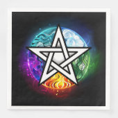 Wasserpentagramm Serviette (Vorderseite)