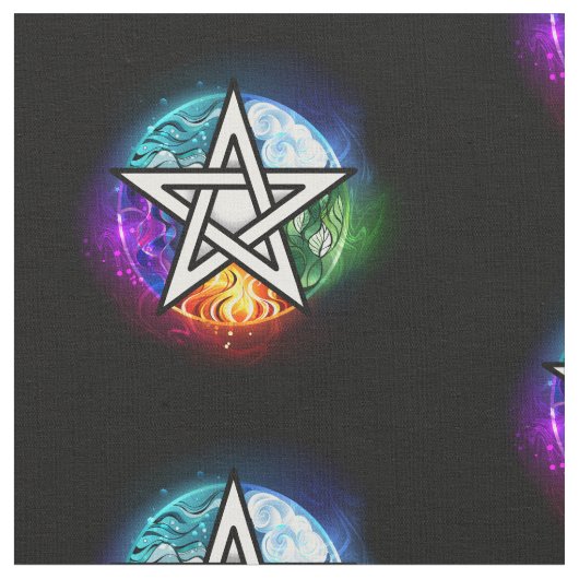 Wasserpentagramm Stoff (Nahaufnahme)