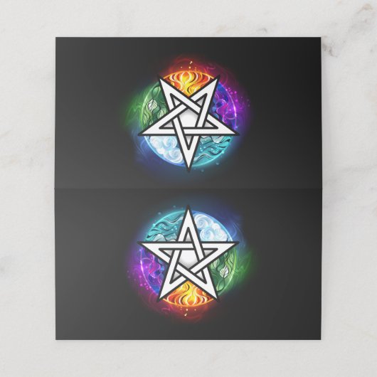 Wasserpentagramm Terminkarte (Außenseite Aufgefaltet)