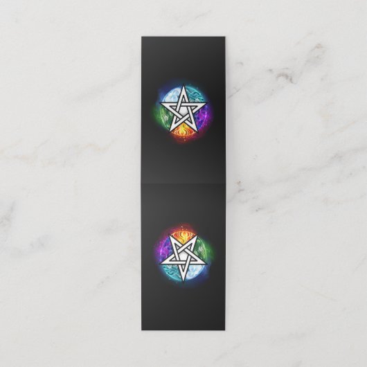 Wasserpentagramm Terminkarte (Außenseite Aufgefaltet)