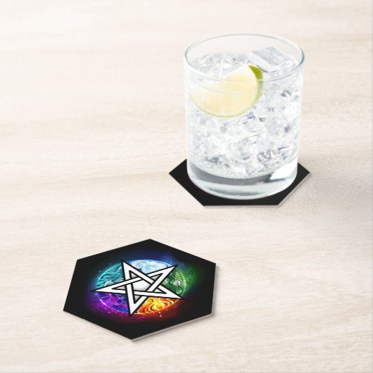 Wasserpentagramm Untersetzer (Vor Ort)