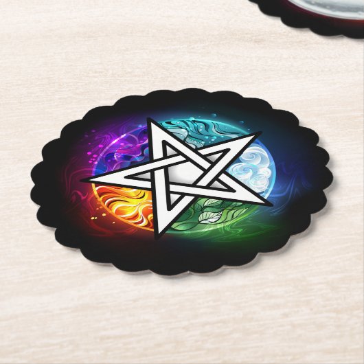 Wasserpentagramm Untersetzer (angewinkelt)