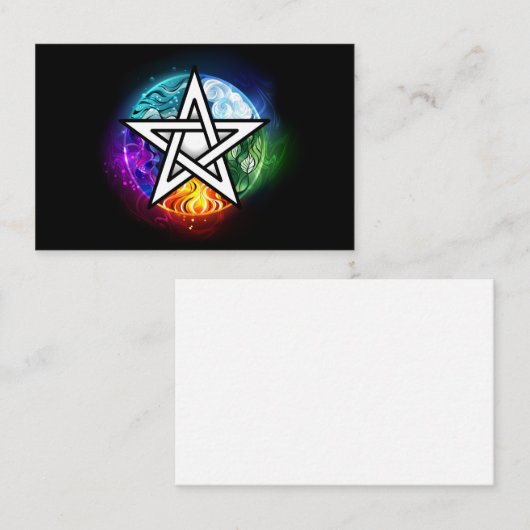 Wasserpentagramm Visitenkarte (Vorne/Hinten)