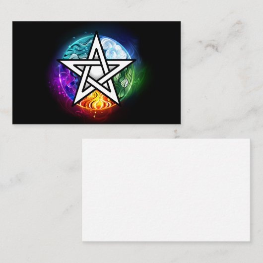 Wasserpentagramm Visitenkarte (Vorne/Hinten)