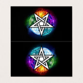 Wasserpentagramm Visitenkarten (Außenseite Aufgefaltet)