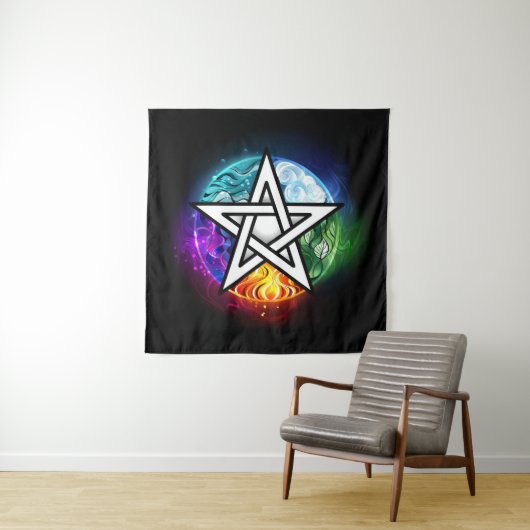 Wasserpentagramm Wandteppich (Beispiel)