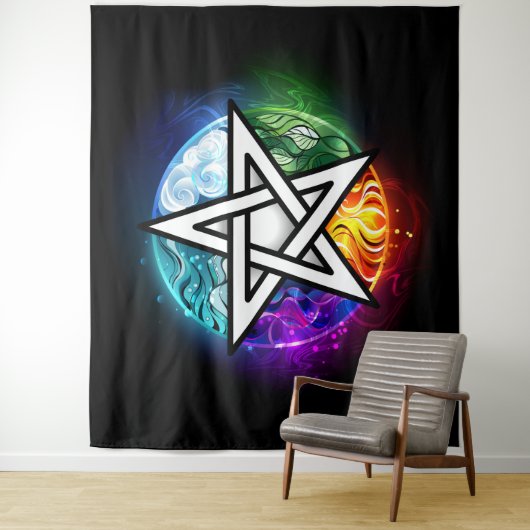 Wasserpentagramm Wandteppich (Beispiel)