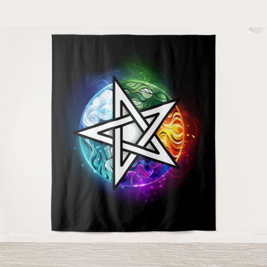 Wasserpentagramm Wandteppich (Vorderseite)