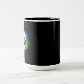Wasserpentagramm Zweifarbige Tasse (Mittel)