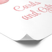 Wasserpfeife Rosa Schuhe Kinderduschkarten und Ges Poster (Ecke)