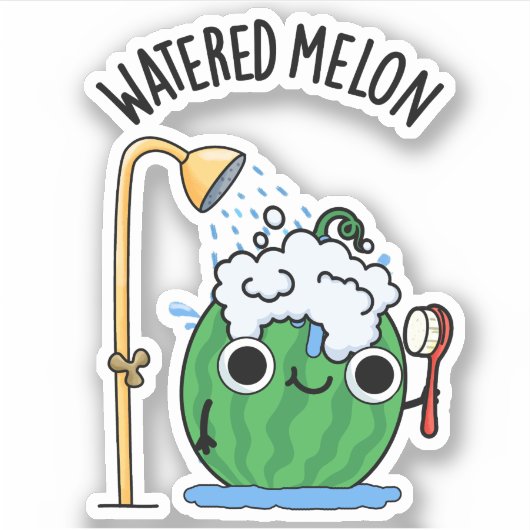 Wasserpfeifen Melon Funny Watermelon Pun Aufkleber (Vorderseite)