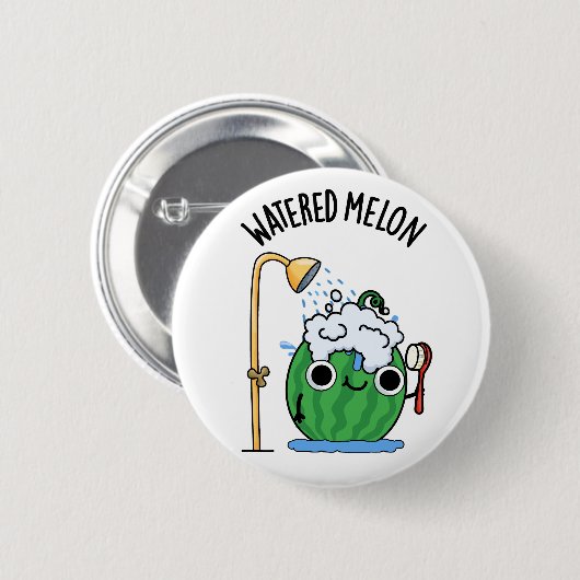 Wasserpfeifen Melon Funny Watermelon Pun Button (Vorne & Hinten)