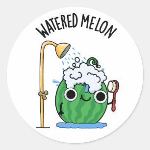 Wasserpfeifen Melon Funny Watermelon Pun Runder Aufkleber