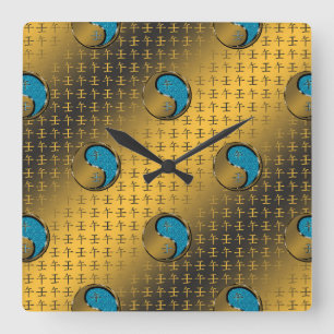 Wasserpferd Quadratische Wanduhr