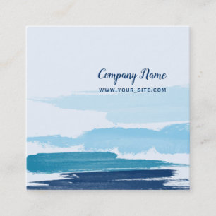 Wasserpinsel Quadratische Visitenkarte