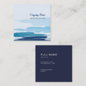 Wasserpinsel Quadratische Visitenkarte (Vorne/Hinten)