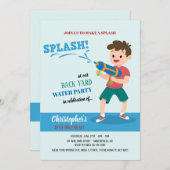 Wasserpistole-Party Einladung (Vorne/Hinten)