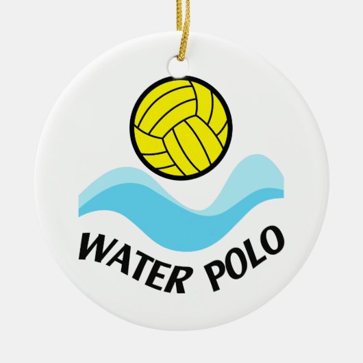 Wasserpolo Keramik Ornament (Vorne)