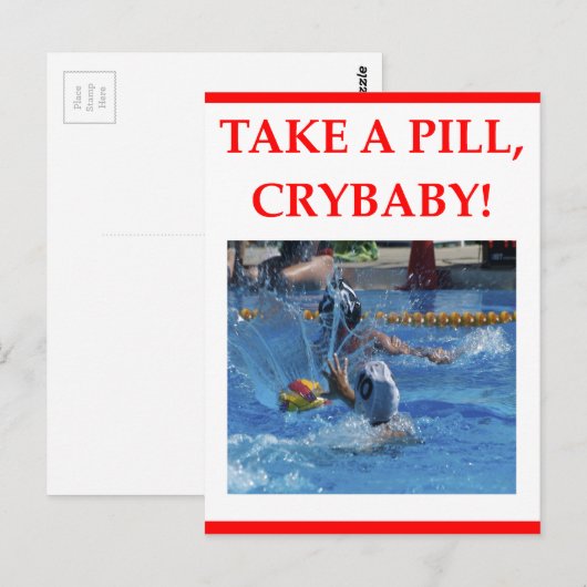 Wasserpolo Postkarte (Vorne/Hinten)