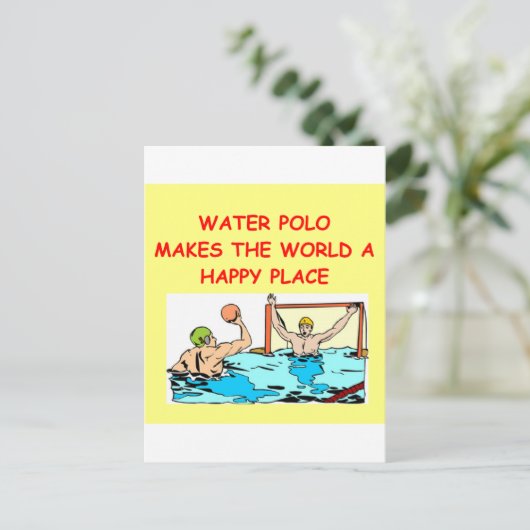 Wasserpolo Postkarte (Stehend Vorderseite)