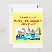 Wasserpolo Postkarte (Vorne/Hinten)