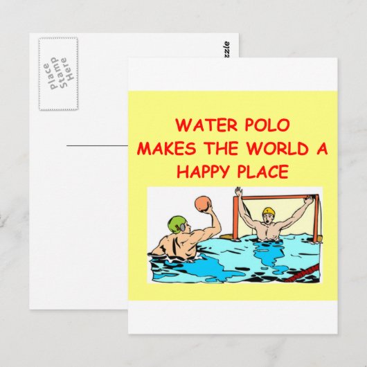 Wasserpolo Postkarte (Vorne/Hinten)