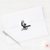 Wasserpolo Quadratischer Aufkleber (Umschlag)