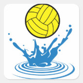 Wasserpolo Quadratischer Aufkleber (Vorderseite)