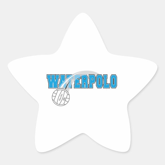 Wasserpolo Stern-Aufkleber (Vorderseite)