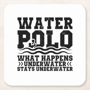 Wasserpolo-Team Geschenke für Sporttrainer Rechteckiger Pappuntersetzer