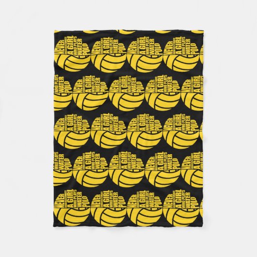 Wasserpolo unterschätzt nie ein Mädchen, das spiel Fleecedecke (Vorderseite)