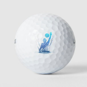 Wasserpolo Vintager Sportler mit Ball