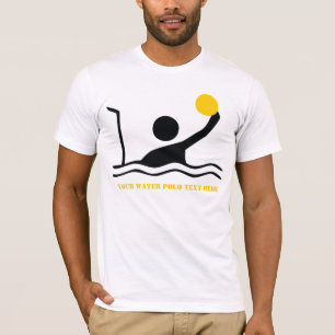 Wasserpolster-Player, schwarze Silhouette T - Shir T-Shirt