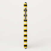 Wasserpolster schwarzer Silhouette, gelbe Streifen Case-Mate iPhone Hülle (Hinten/Links)