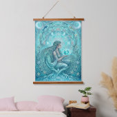Wasserpriesterin Wandteppich Mit Holzrahmen (Schlafzimmer)