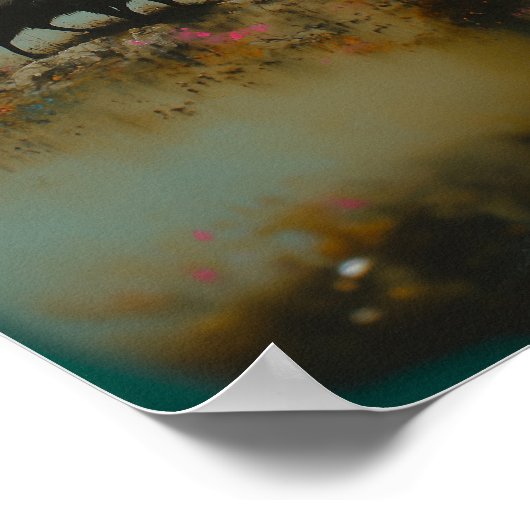 Wasserpriestes Raven Witchy AI Art Matt Value Poster (Ecke)